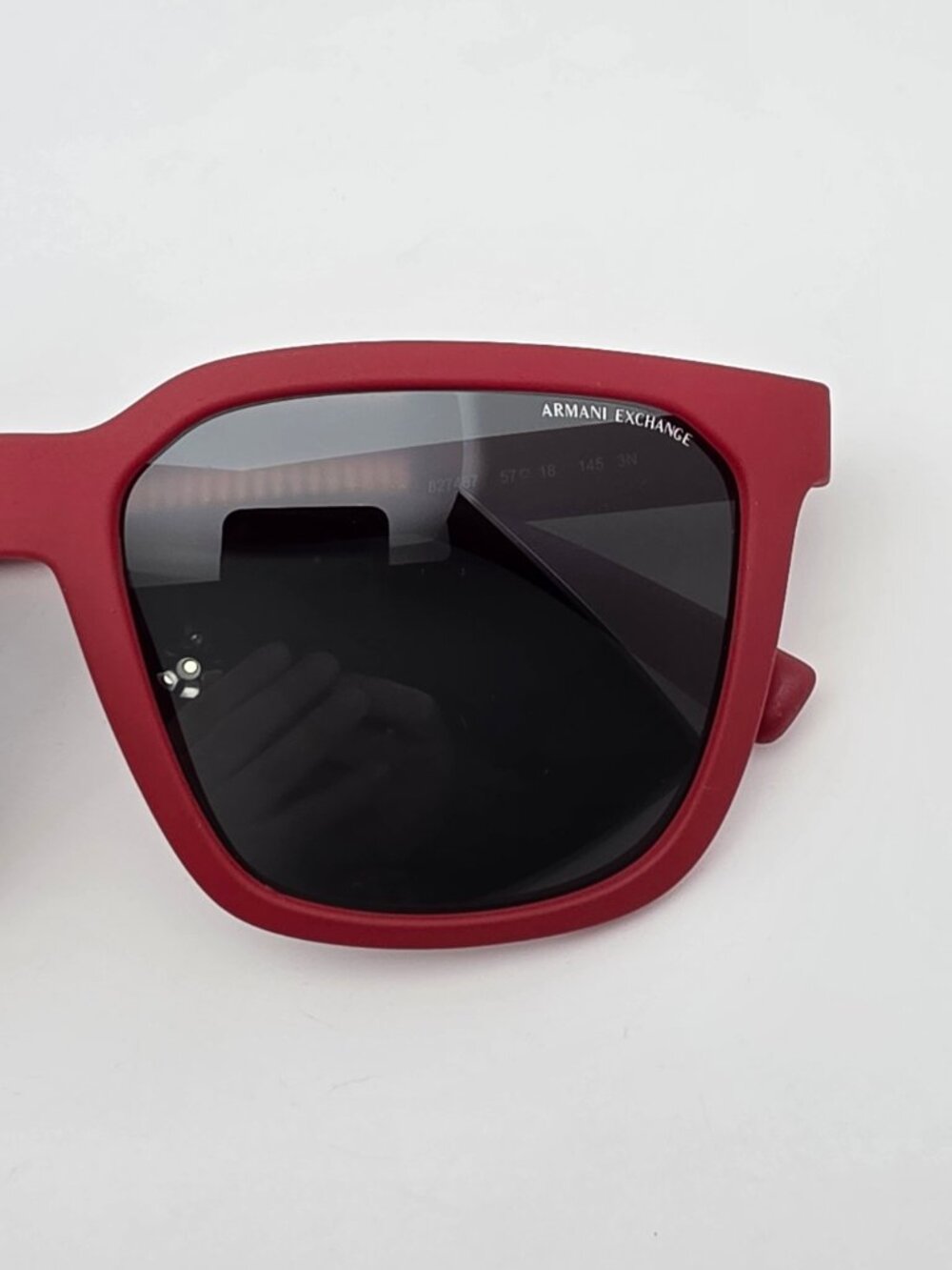 Armani Exchange AX4108S 827487 Red Frame Grey Lens Sunglasses w Case Brazil 57mm - Picture 12 of 15
